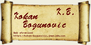 Kokan Bogunović vizit kartica